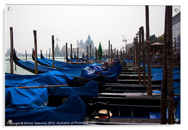 Venice Gondolas Acrylic by Gillian Sweeney