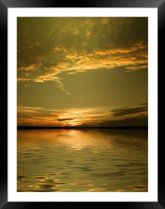 Moody Water Framed Mounted Print by Andrew Bailey