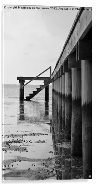 Pier at Low Tide Acrylic by Beach Bum Pics