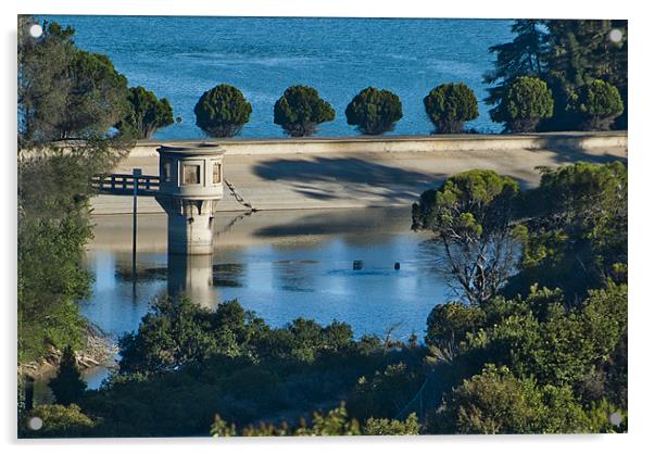The Reservoir at Lake Hollywood Acrylic by Panas Wiwatpanachat