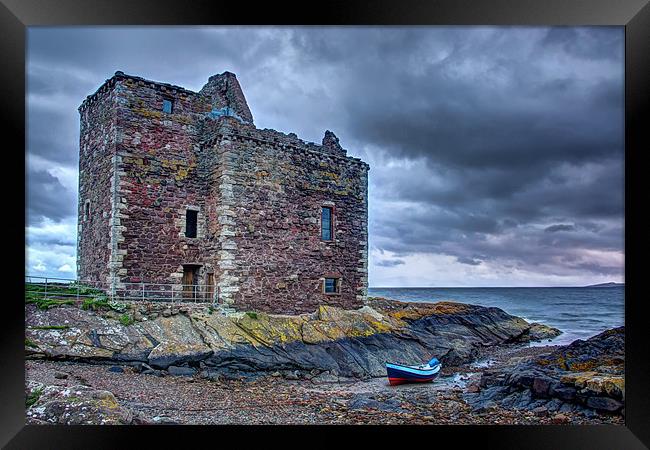 Castle on the coast Framed Print by Sam Smith