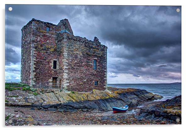 Castle on the coast Acrylic by Sam Smith