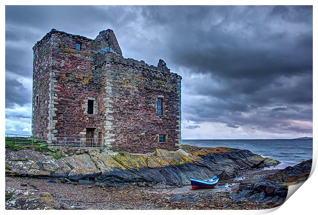 Castle on the coast Print by Sam Smith