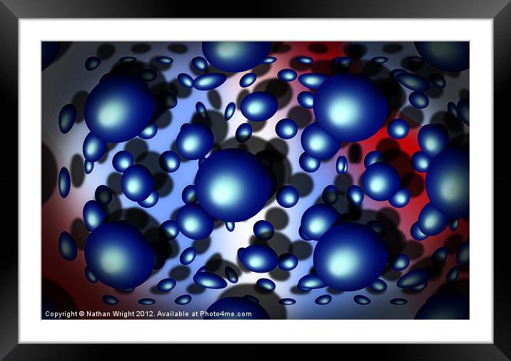 Blue balls Framed Mounted Print by Nathan Wright