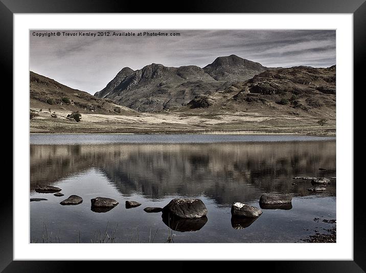 Early Morning at Blea Tarn Framed Mounted Print by Trevor Kersley RIP