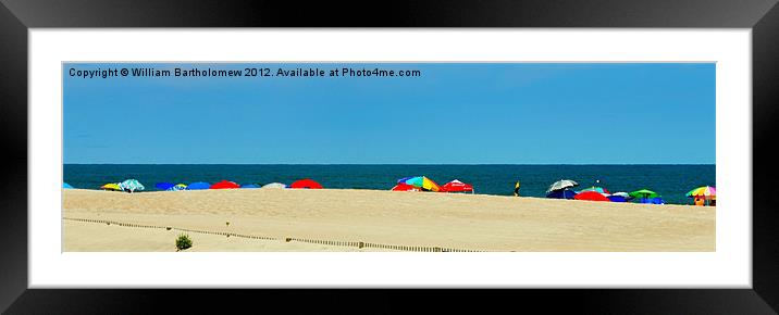 Beach Umbrellas Framed Mounted Print by Beach Bum Pics