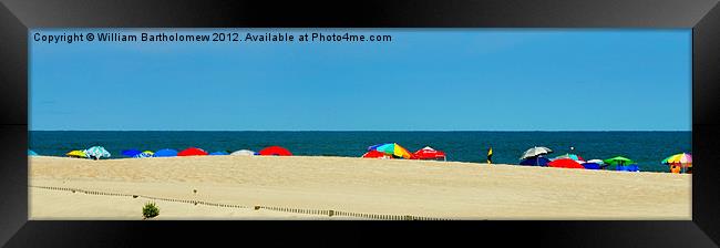 Beach Umbrellas Framed Print by Beach Bum Pics