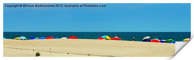 Beach Umbrellas Print by Beach Bum Pics