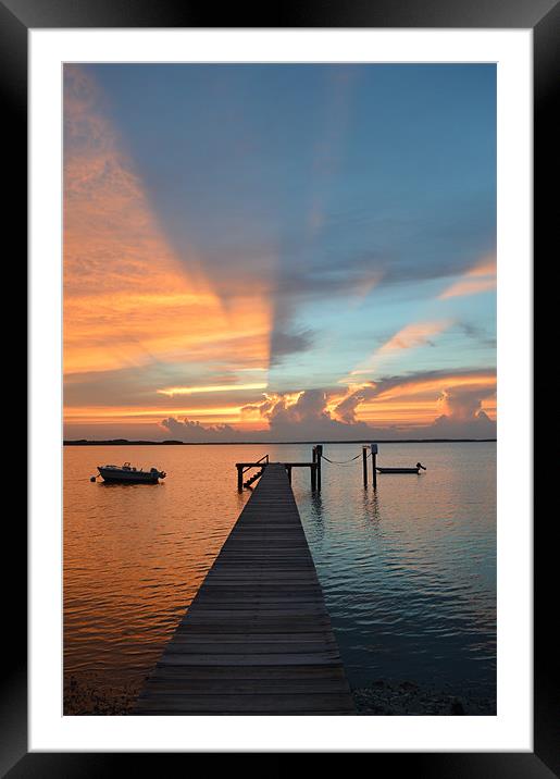 Fire & Ice Sunset Framed Mounted Print by Beach Bum Pics