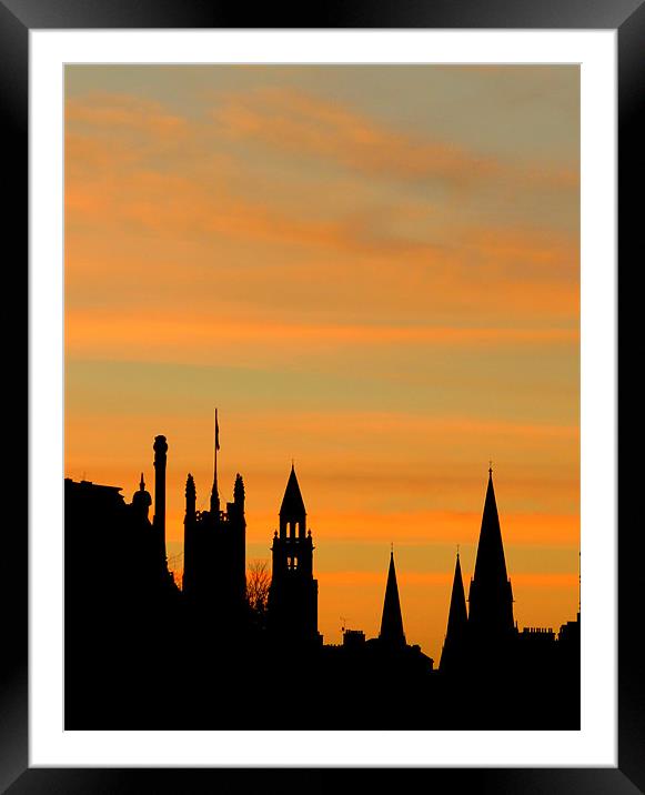 the sun goes down on edinburgh Framed Mounted Print by dale rys (LP)