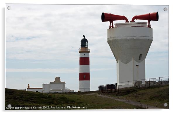 Point of Ayre Lighthouse Acrylic by Howard Corlett