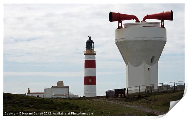 Point of Ayre Lighthouse Print by Howard Corlett