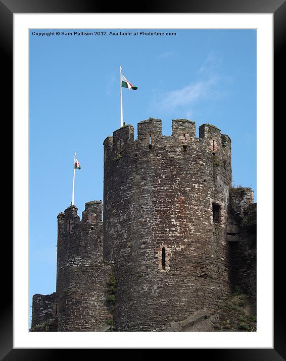 Conwy castle turret Framed Mounted Print by Sam Pattison