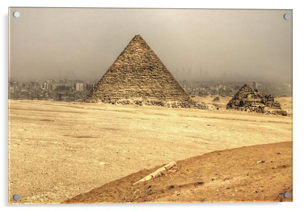 Menkaures Pyramid Acrylic by Tom Gomez