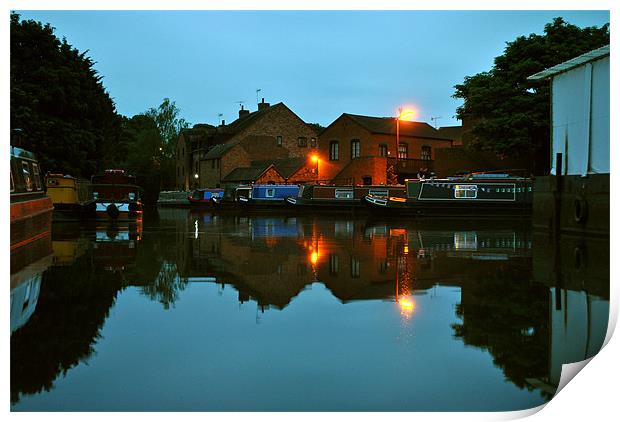 Worcester Marina at Dusk Print by graham young