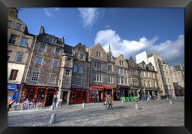 Grassmarket, Edinburgh Framed Print by E Harrison