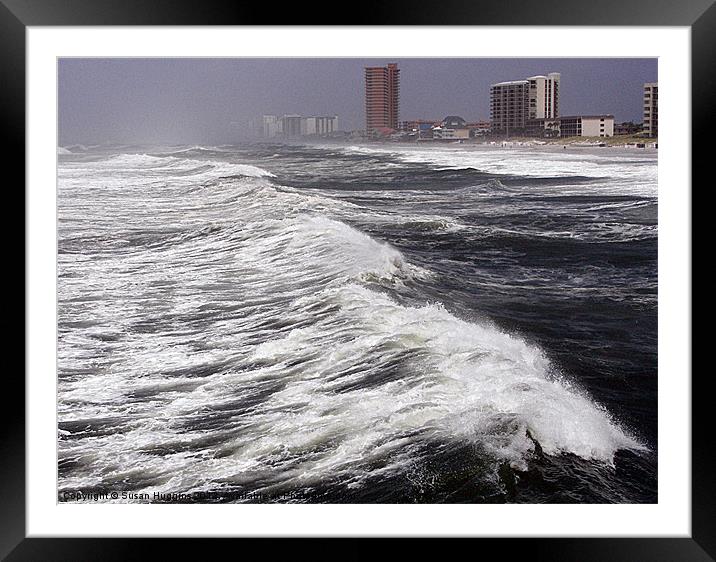 Hurricane Coastline Framed Mounted Print by Susan Medeiros