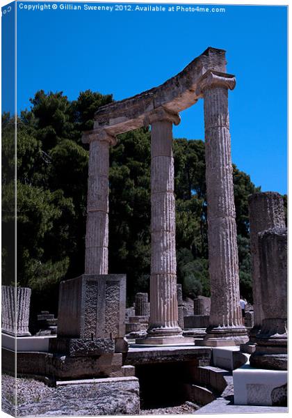 Ancient Olympia in Greece Canvas Print by Gillian Sweeney