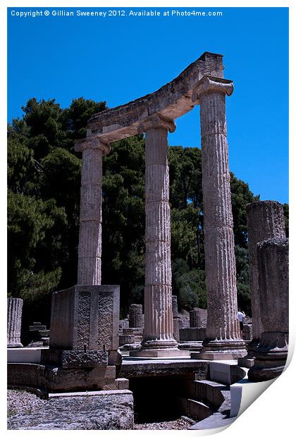 Ancient Olympia in Greece Print by Gillian Sweeney