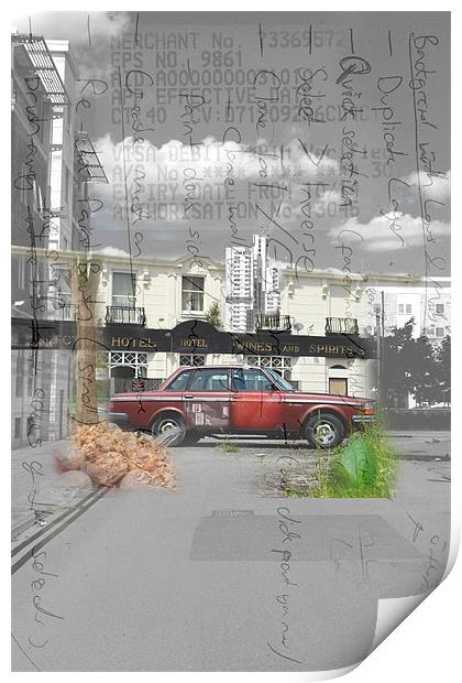 Car Collage Print by Jon Aspinall
