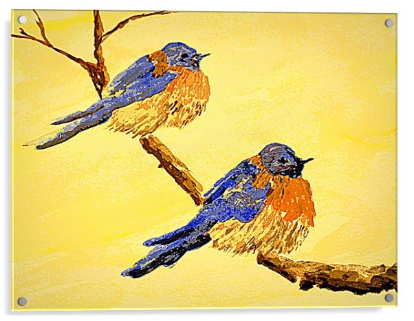 birds of winter Acrylic by dale rys (LP)