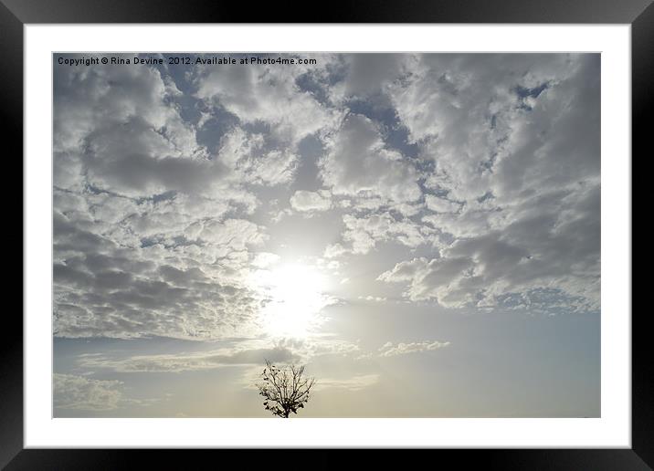 Cloud formation over altiplano Framed Mounted Print by Fine art by Rina