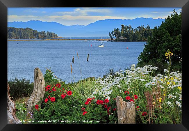 The Harbour at Sooke Framed Print by Louise Heusinkveld