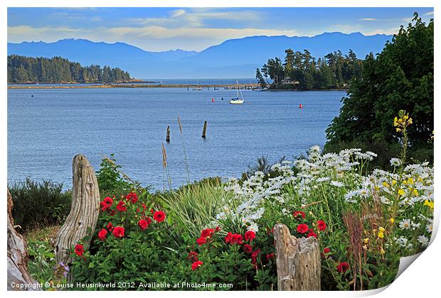 The Harbour at Sooke Print by Louise Heusinkveld