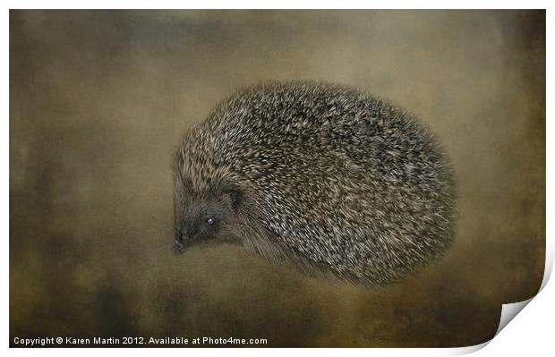 Hedgehog Print by Karen Martin