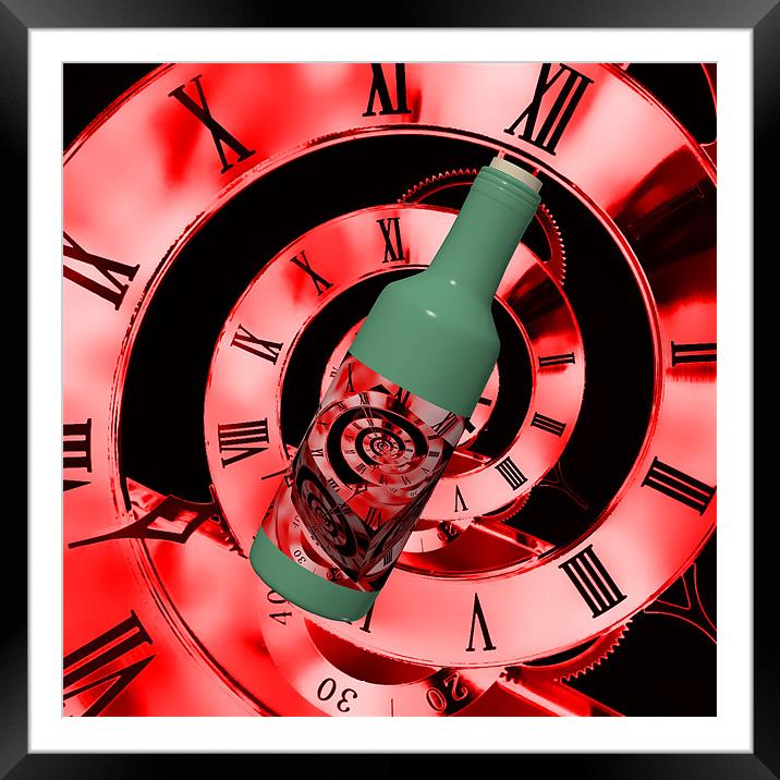Time in a bottle Red Framed Mounted Print by Steve Purnell