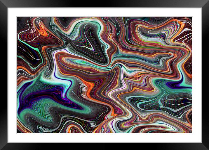 Digital Art Abstract Framed Mounted Print by David Pyatt