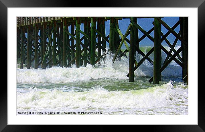Jolted Pier Framed Mounted Print by Susan Medeiros
