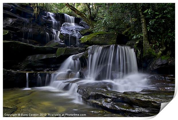 Somersby Cascades Print by Barry Cocklin