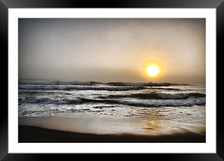 Seven Mile Beach. Framed Mounted Print by Adrian McMillan