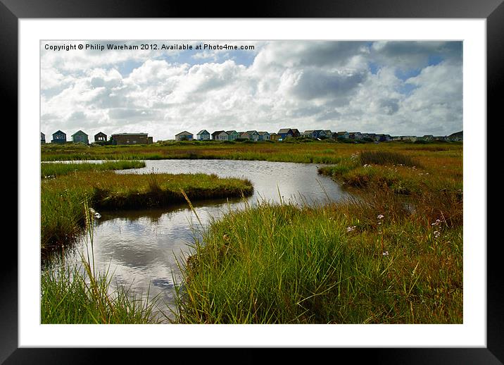 Skyline Beach Huts Framed Mounted Print by Phil Wareham