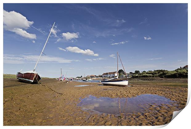 Low Tide in Burnham Overy Staithe Print by Paul Macro