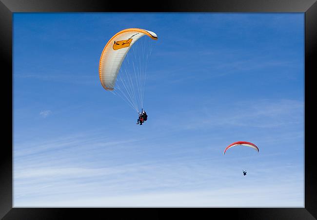 Paragliding in Switzerland Framed Print by Scott Simpson