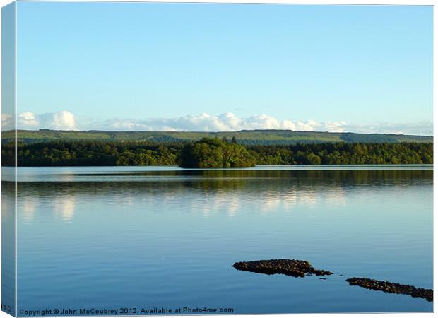 Lough Erne at Rossharbour Canvas Print by John McCoubrey