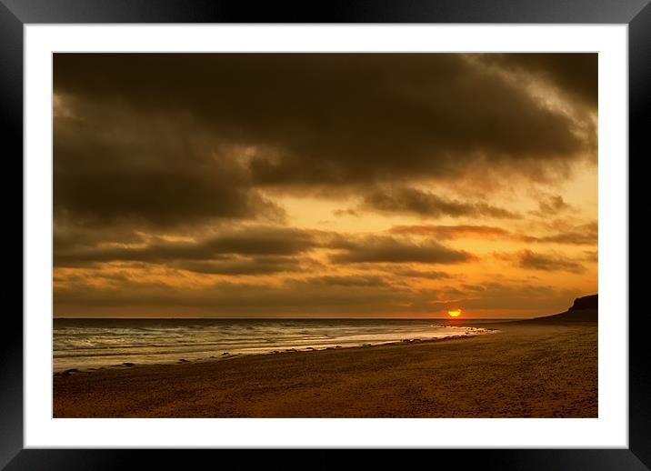 North Devon Sunset Framed Mounted Print by Dave Wilkinson North Devon Ph