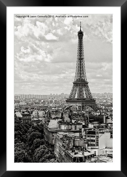 Eiffel Tower, Paris Framed Mounted Print by Jason Connolly