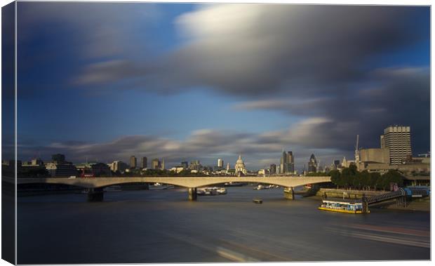 London  Skyline Waterloo  Bridge Canvas Print by David French
