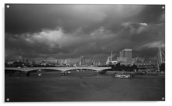 London  Skyline Waterloo  Bridge Acrylic by David French