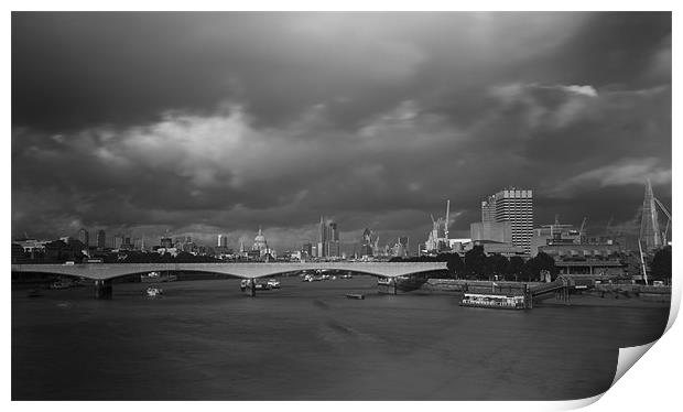 London  Skyline Waterloo  Bridge Print by David French