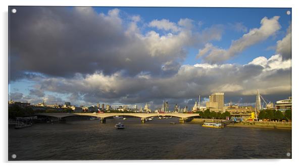 London  Skyline Waterloo  Bridge Acrylic by David French
