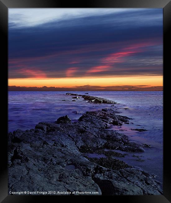 Sunrise Coastal Rocks Framed Print by David Pringle