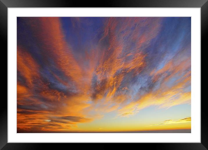 Red clouds Framed Mounted Print by Cristian Mihaila