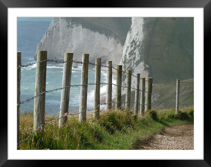 Lulworth On The Dorset Coastline Framed Mounted Print by Noreen Linale