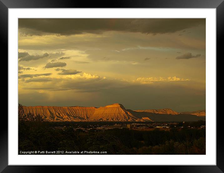 Mountain Storm Sunset Framed Mounted Print by Patti Barrett