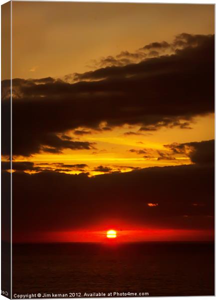 A Welsh sunset Canvas Print by Jim kernan