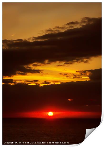 A Welsh sunset Print by Jim kernan